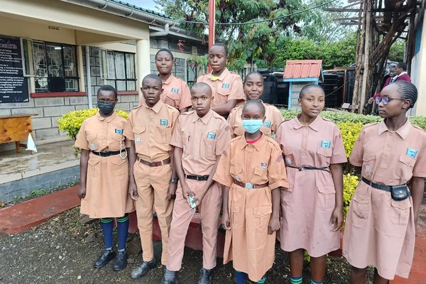 Scout students at Lanet Secondary School